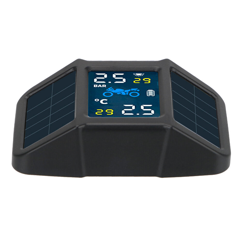Motorcycle TPMS Tyre Pressure Monitor LCD Display Temperature Monitoring Alarm System USB Charging Motor Image 3
