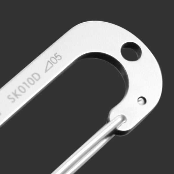 Number Zero Stainless Steel Carabiner Tool Key Chain Lucky Image 3