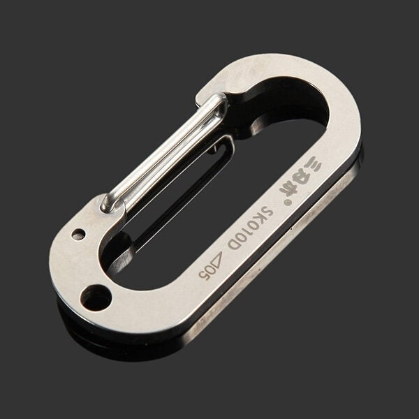 Number Zero Stainless Steel Carabiner Tool Key Chain Lucky Image 7