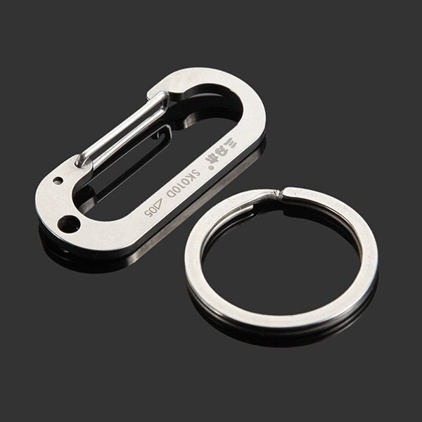 Number Zero Stainless Steel Carabiner Tool Key Chain Lucky Image 8