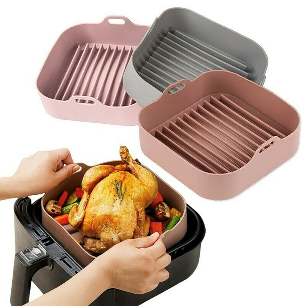 Multifunctional Silicone Baking Tray High Temperature Resistant Non-stick Bread Fried Baking Pan with Handles Image 2