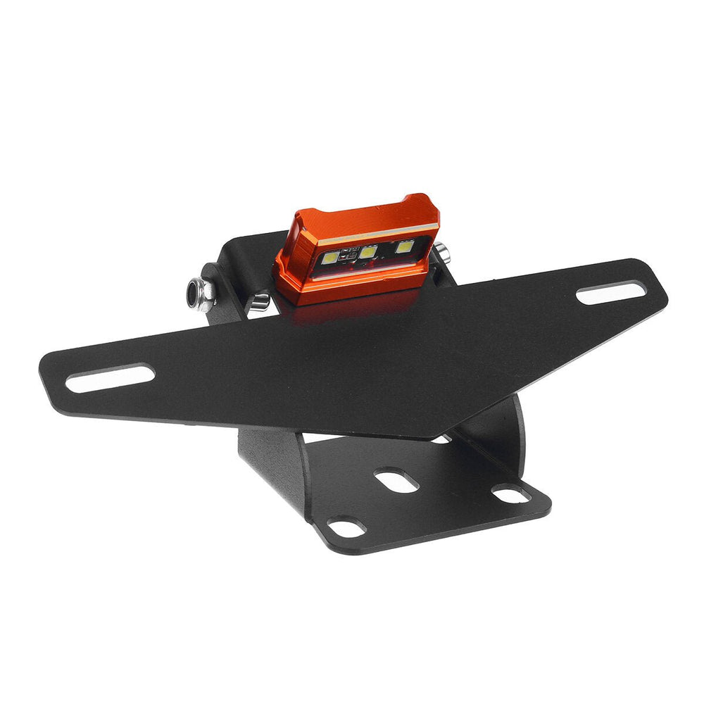 Motorcycle Rear License Plate Tail Frame Holder Bracket with LED Light for 125 250 390 200 2013-2019 Image 2