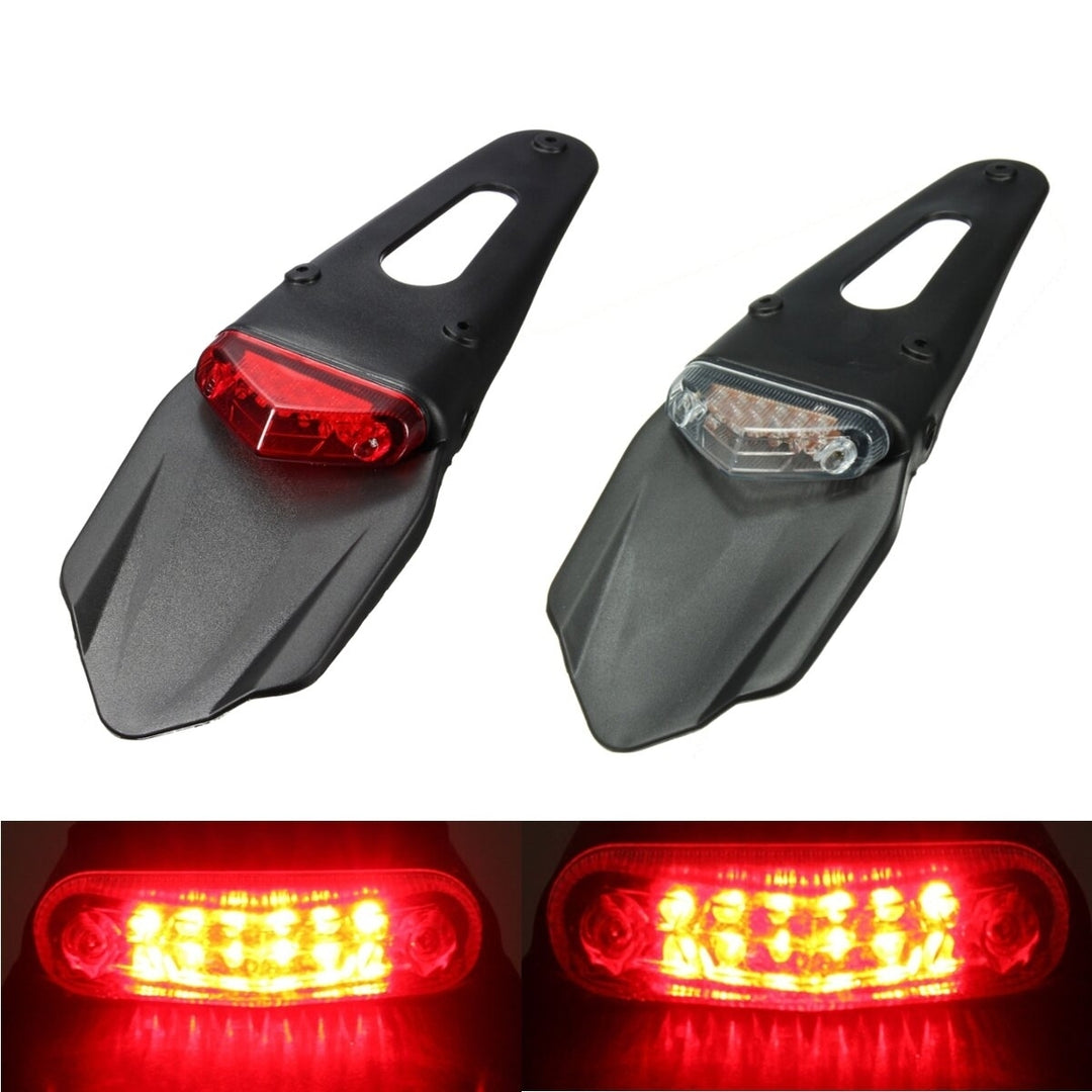 Motorcycle Fenders 12 LED Lamp Stop Break Rear Tail Red Light Universal Image 7