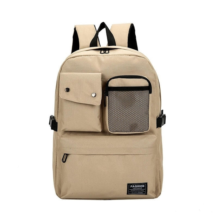 Outdoor Canvas Casual Large Capacity Backpack Tavel Bag For Men And Women Image 4
