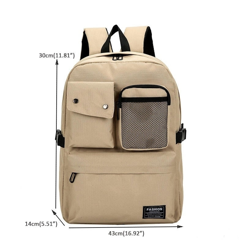 Outdoor Canvas Casual Large Capacity Backpack Tavel Bag For Men And Women Image 10