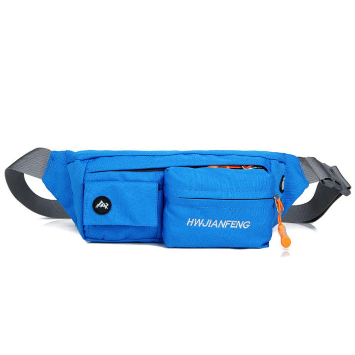 Nylon Waist Bag Waterproof Crossbody Bag Travel Running Unisex Zipper Phone Bag Image 6