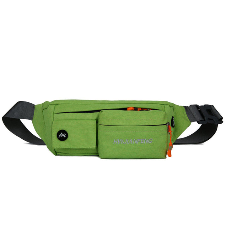 Nylon Waist Bag Waterproof Crossbody Bag Travel Running Unisex Zipper Phone Bag Image 7