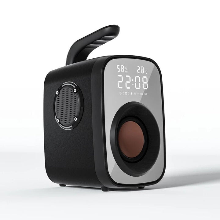 Portable bluetooth 5.0 Speaker LED Clock Display Mirror HiFi Super Bass FM Raido High Powerful Boombox HiFi Sound Image 8