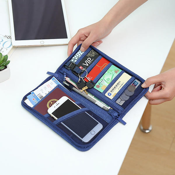 Passport ID Credit Card Holder Package Bill Note Organizer Wallet Storage Bag Image 2