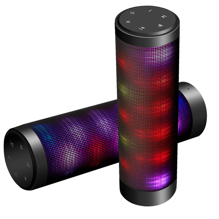 Portable bluetooth Wireless LED Speakers Stereo Hi-Fi Enhanced Bass Built-in Mic Image 4