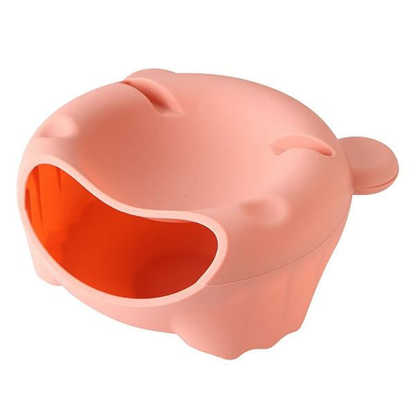 Plastic Double Layer Snack Box Multipurpose Lovely Bear Shape Phone Stand Kitchen Storage Container Image 1