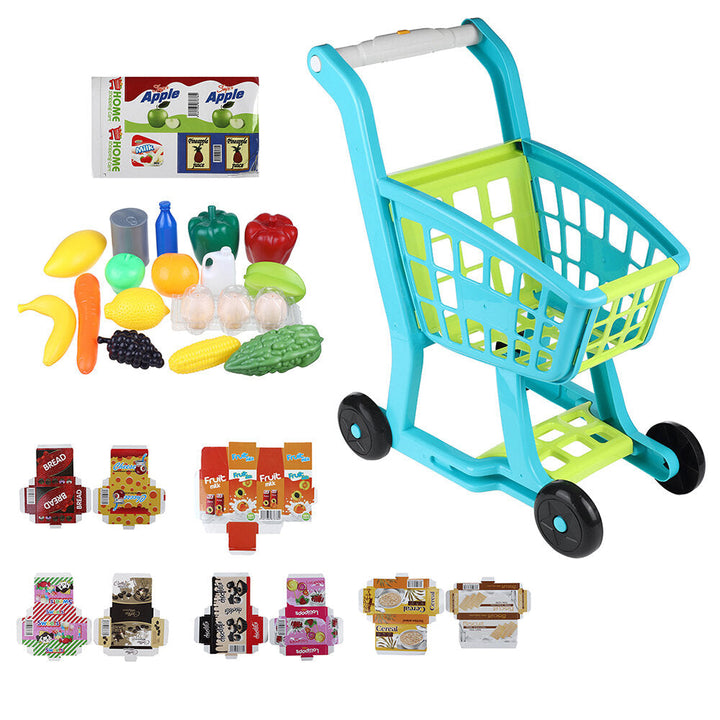 Plastic Kids Supermarket Shopping Cart Toy Image 4