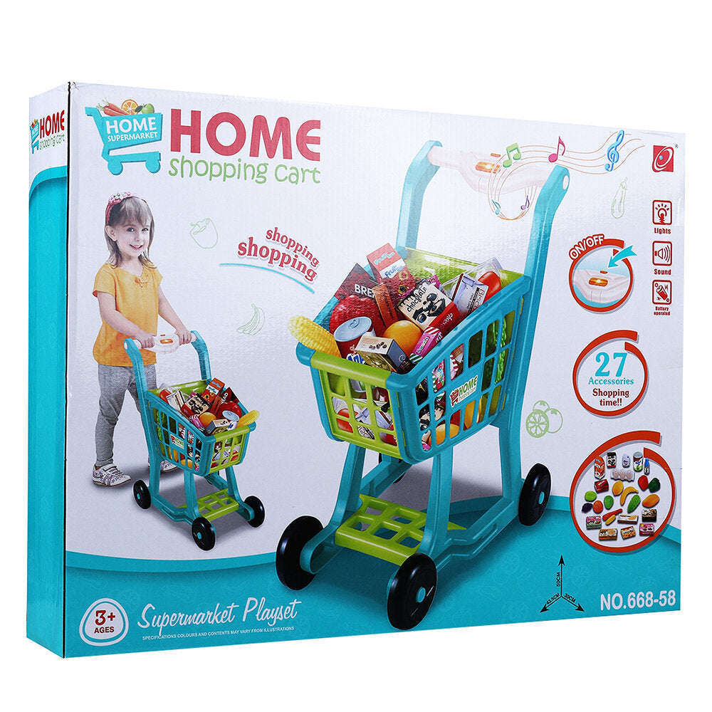 Plastic Kids Supermarket Shopping Cart Toy Image 6