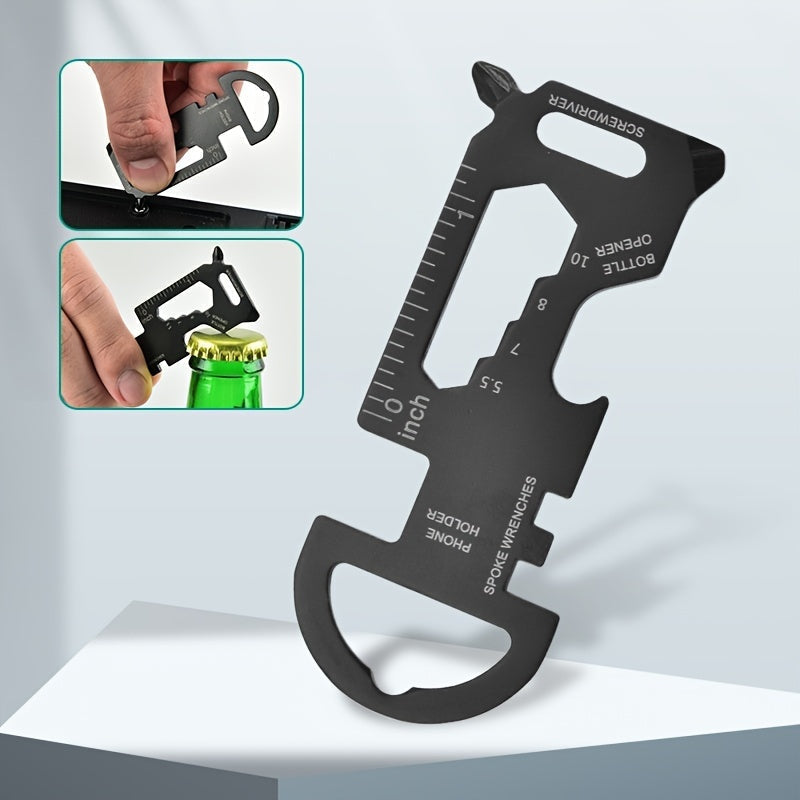 Outdoor Portable Keychain Multi-tool for Screw Ruler and Bottle Opener Image 3