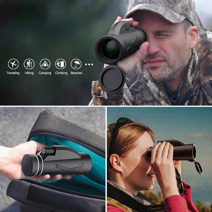 Outdoor Monocular HD80X100 Low-Light Night Vision All-Optical Imaging Telescope Image 3