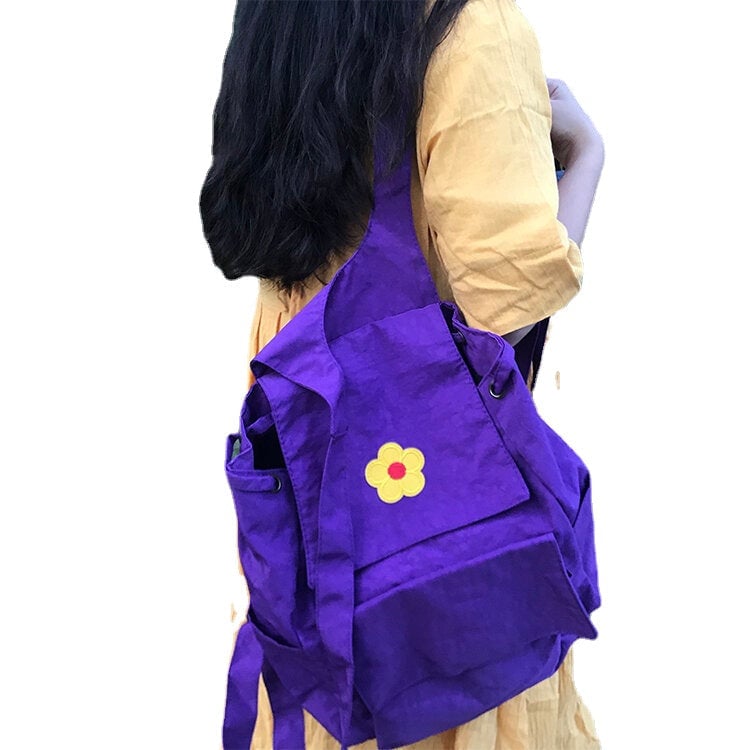 Outdoor Nylon School Bag Portable Girl Backpack Travel Shoulder Bag DTTT Image 1