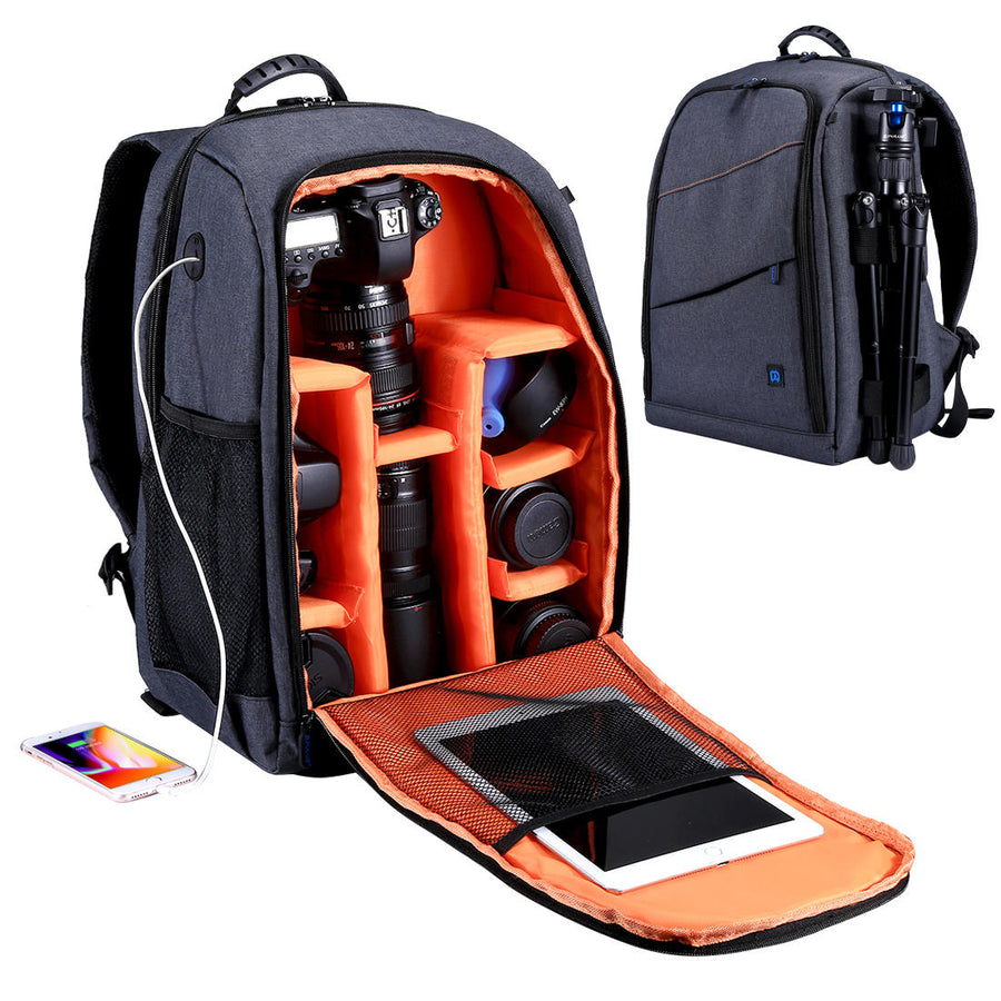 Outdoor Portable Waterproof Scratch-proof Dual Shoulders Backpack Camera Bag Image 1