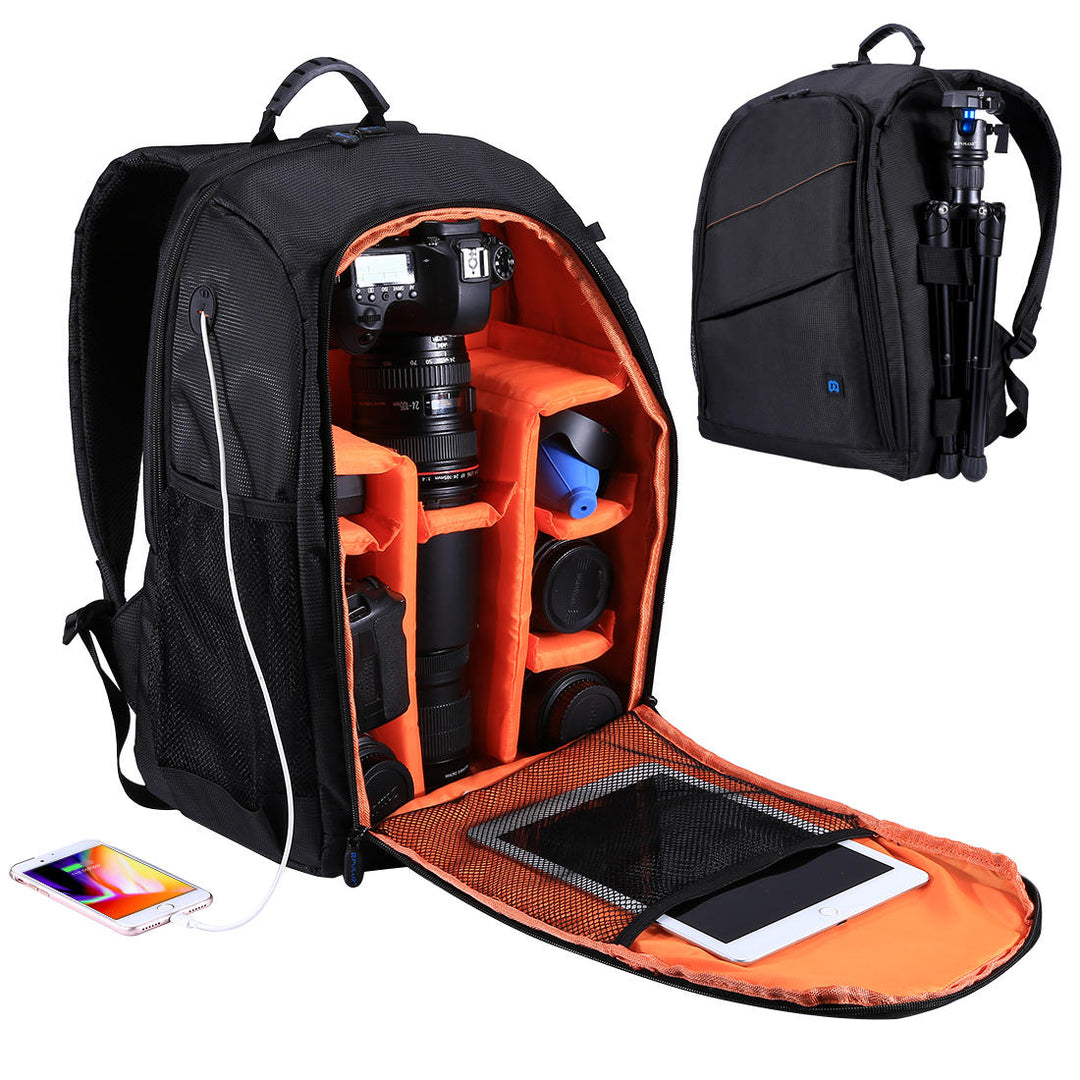 Outdoor Portable Waterproof Scratch-proof Dual Shoulders Backpack Camera Bag Image 3