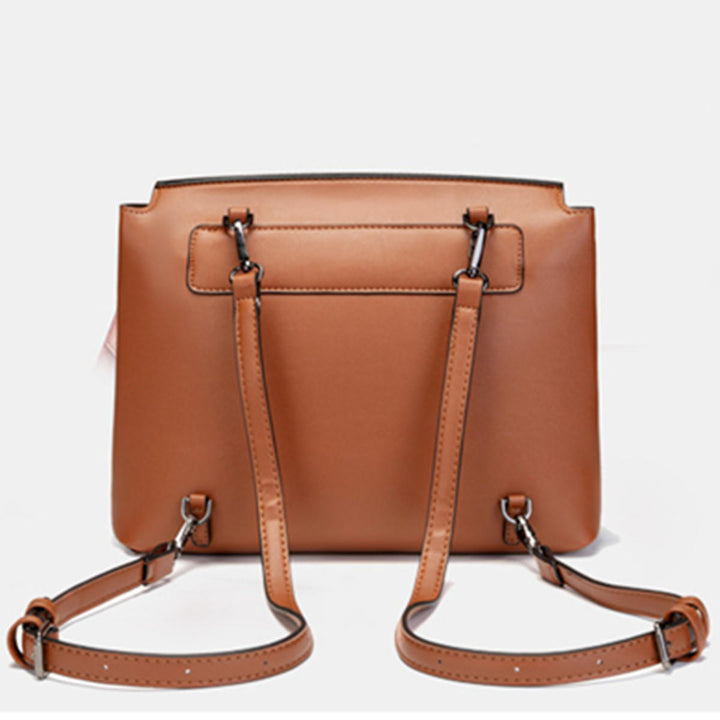 Outdoor PU Leather Backpack Women Tassel Handbag School Bag Travel Rucksack Image 10
