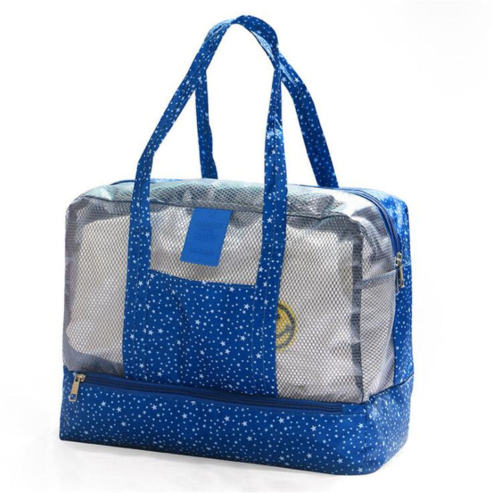 Outdoor Portable Women Mesh Beach Tote Bag Summer Travel Pouch Handbag Image 4