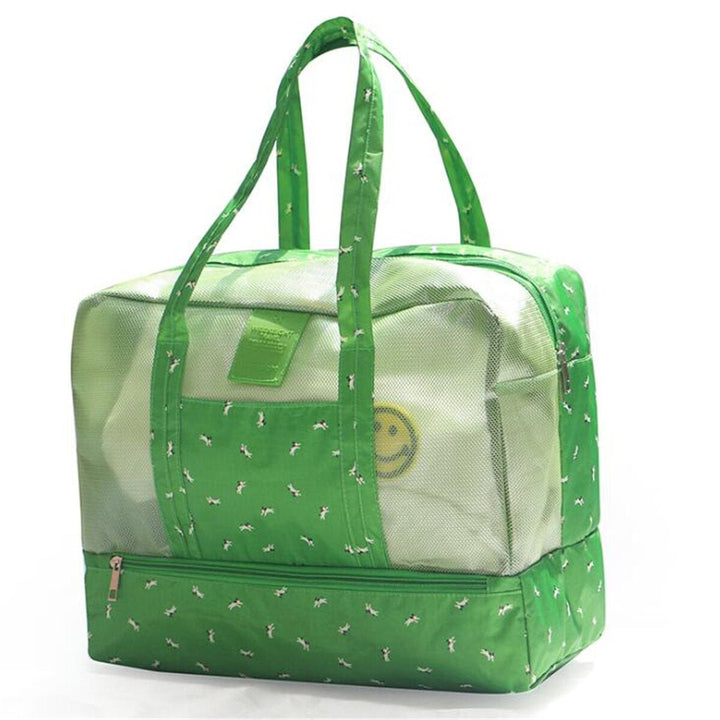 Outdoor Portable Women Mesh Beach Tote Bag Summer Travel Pouch Handbag Image 1
