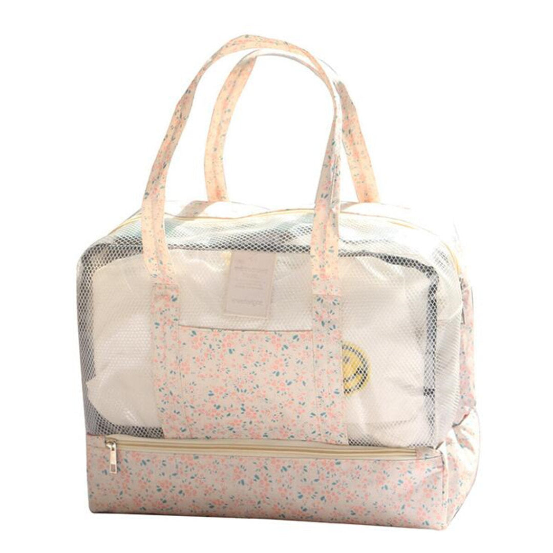 Outdoor Portable Women Mesh Beach Tote Bag Summer Travel Pouch Handbag Image 7