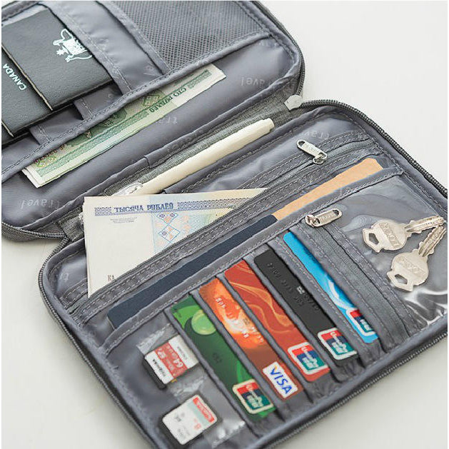 Outdoor Travel Passport Bag Card Holder Cash Wallet Men Pouch Organizer Image 3