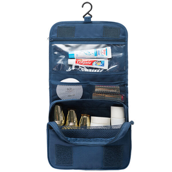 Outdoor Travel Wash Bag Portable Waterproof Cosmetic Makeup Organizer Storage Bag With Hook Image 3