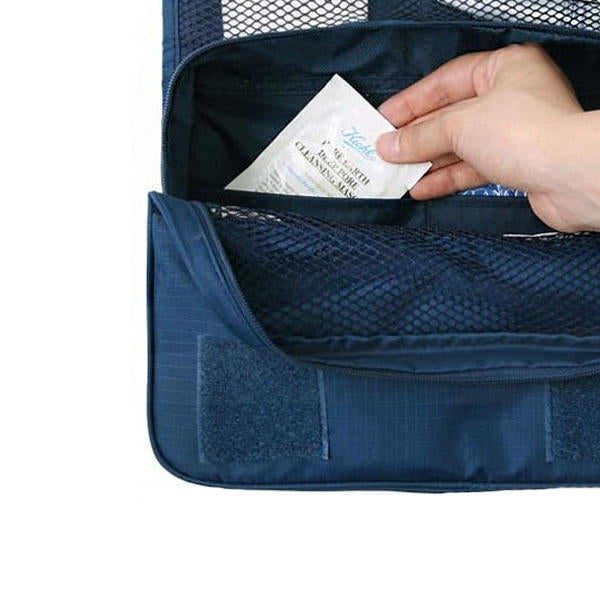 Outdoor Travel Wash Bag Portable Waterproof Cosmetic Makeup Organizer Storage Bag With Hook Image 4