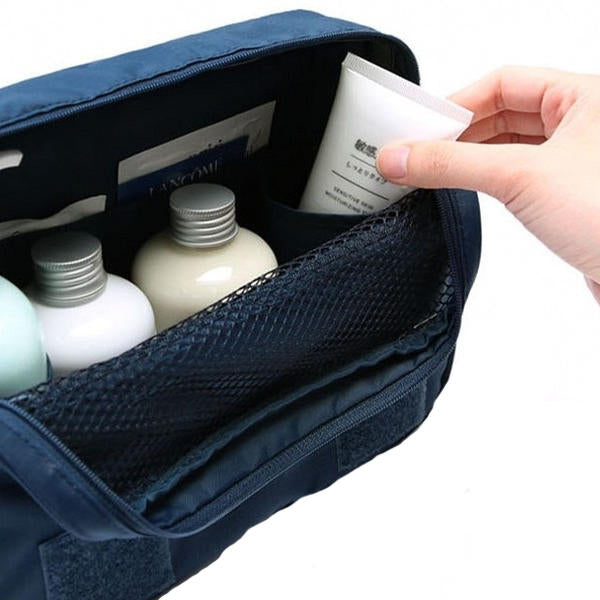 Outdoor Travel Wash Bag Portable Waterproof Cosmetic Makeup Organizer Storage Bag With Hook Image 7