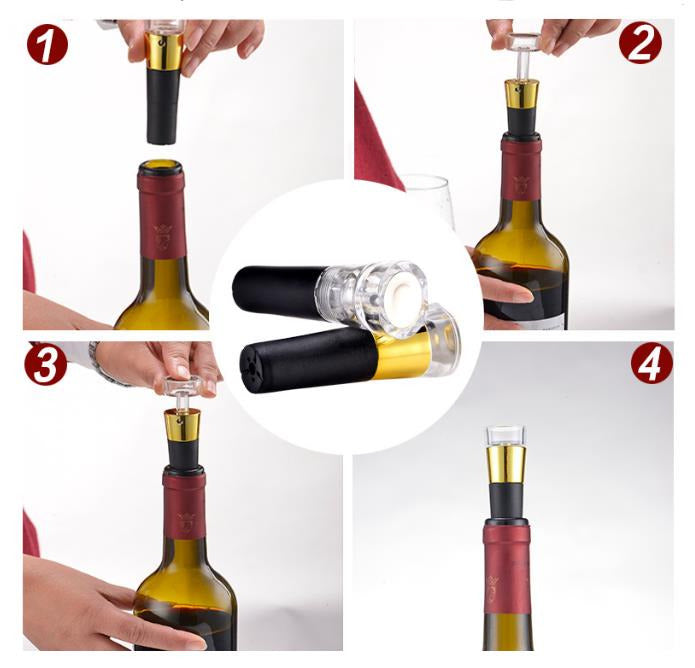 Red Wine Vacuum Retain Freshness Bottle Stopper Preserver Sealer Plug Image 6