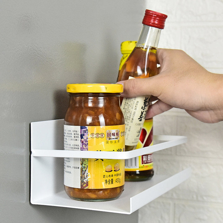 Refrigerator Storage Shelf Side Magnetic Hanger Punch-free for Kitchen Image 4