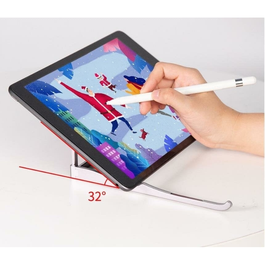 PPT-Desktop Tablet PC Aluminum Alloy Bracket Portable Storage Foldable Cooling Glasses Notebook Stand DTTT Image 4