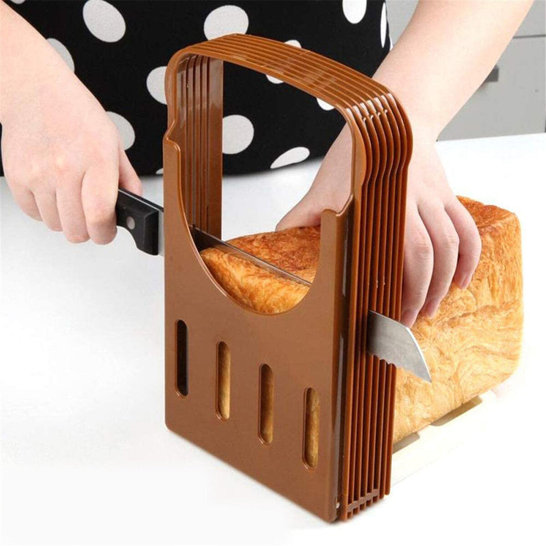 Practical Kitchen Bread Loaf Toast Slicer Cutter Maker Mold Guide Slicing Tools Image 4