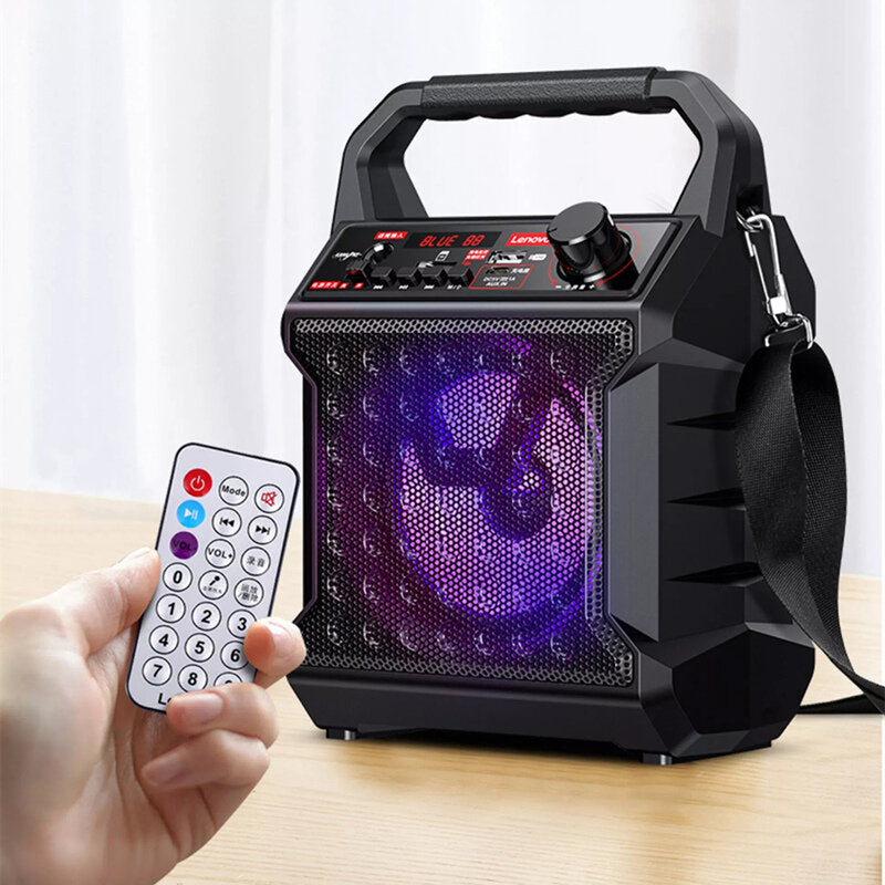 Portable Karaoke Speaker Wireless bluetooth Speaker Bass Subwoofer with Microphone Hands-Free USB TF Card AUX FM Image 1