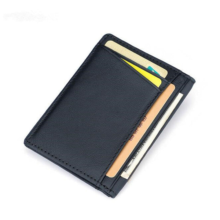 PU Leather Slim Thin Credit Card Holder Mini Money Wallet Men ID Case Wallet Image 6