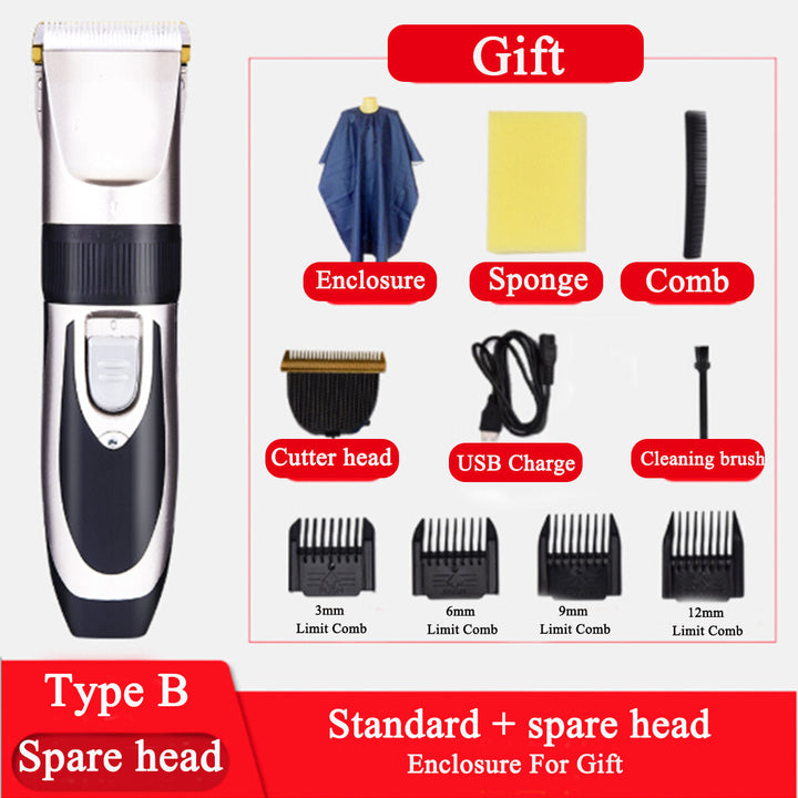 Professional Electric Hair Clippers Set Mens USB Rechargeable Basic Barber Trimmer Shaver Image 6