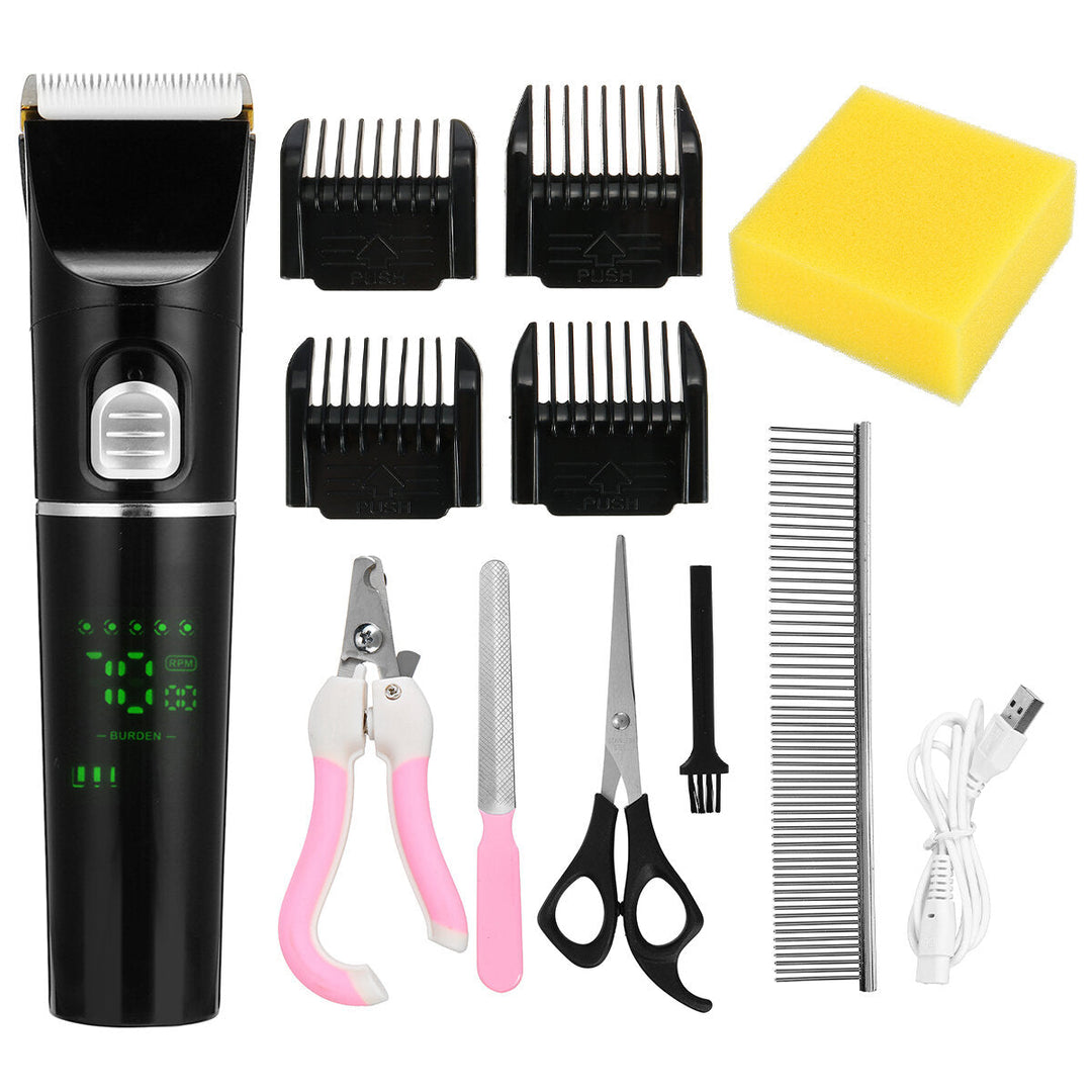 Professional Electric Hair Trimmer 5 Gears Low Noise Hair Shaver Haircut Grooming Kit Image 10