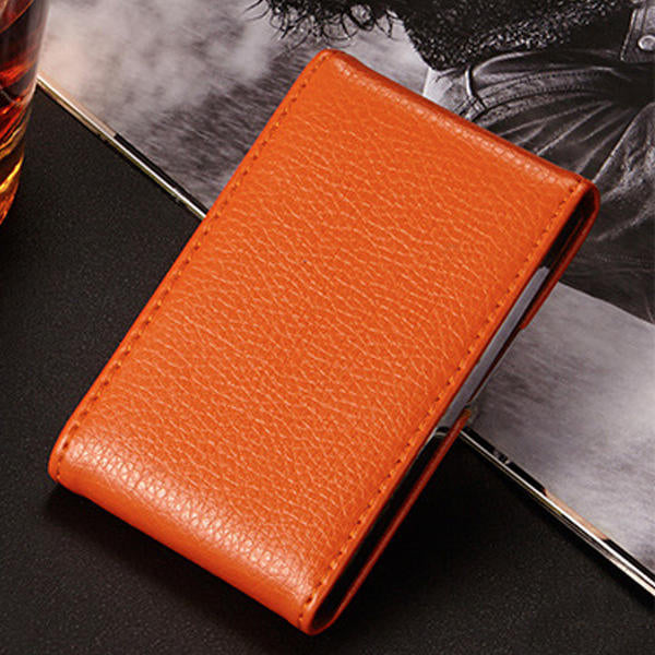 PU Leather Card Holder Double Open Credit Card Case ID Card Storage Box Business Travel Image 3