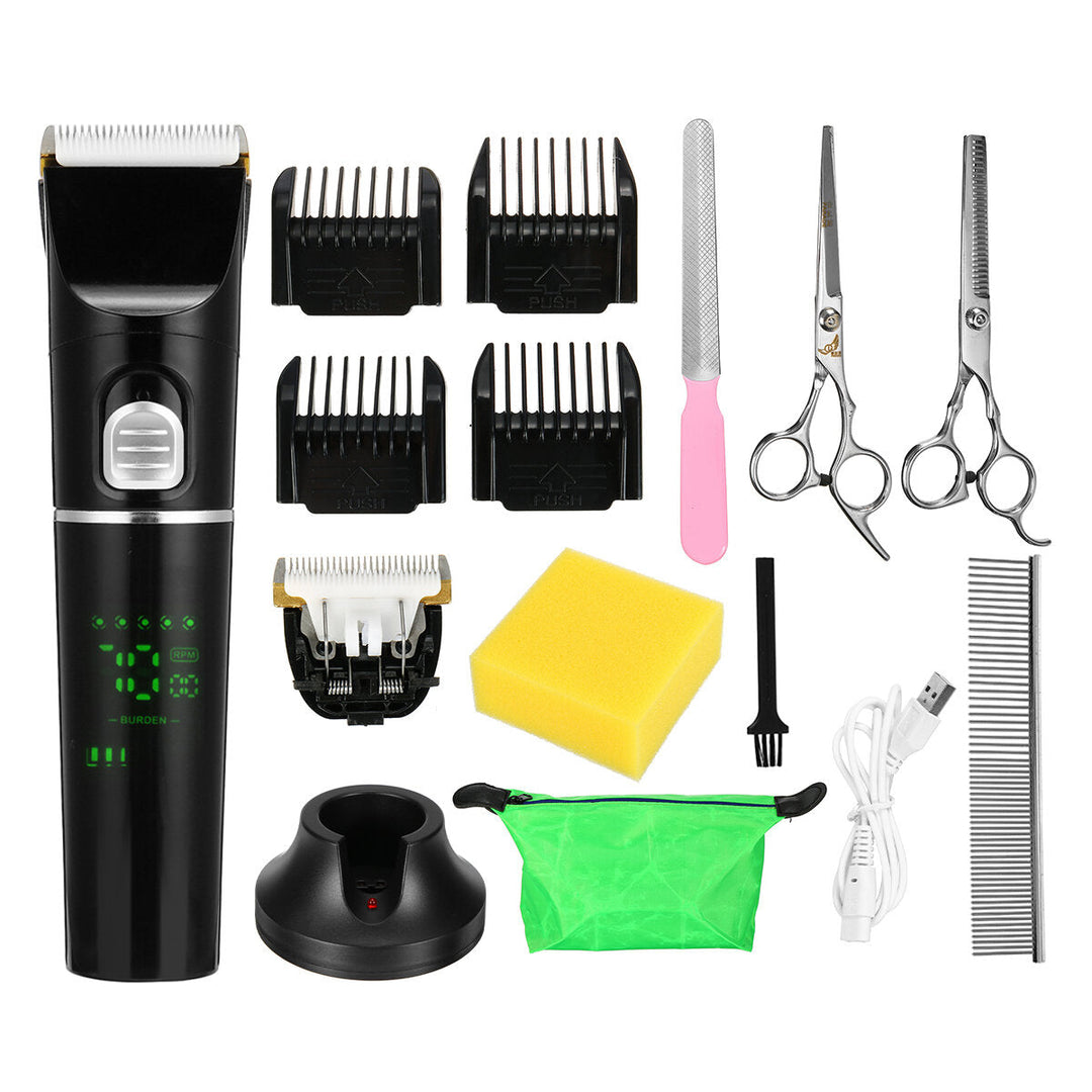 Professional Electric Hair Trimmer 5 Gears Low Noise Hair Shaver Haircut Grooming Kit Image 11