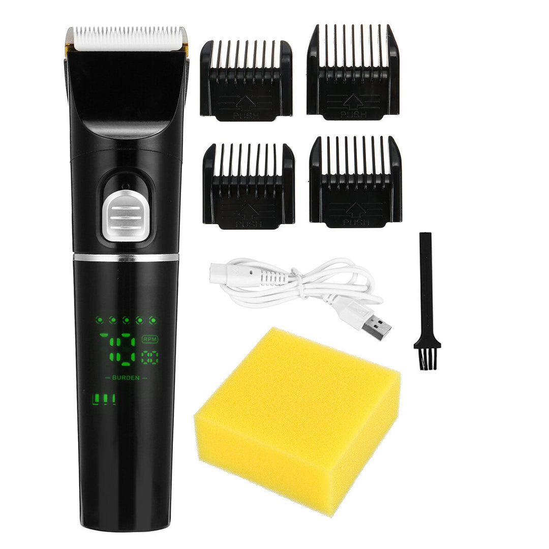 Professional Electric Hair Trimmer 5 Gears Low Noise Hair Shaver Haircut Grooming Kit Image 12