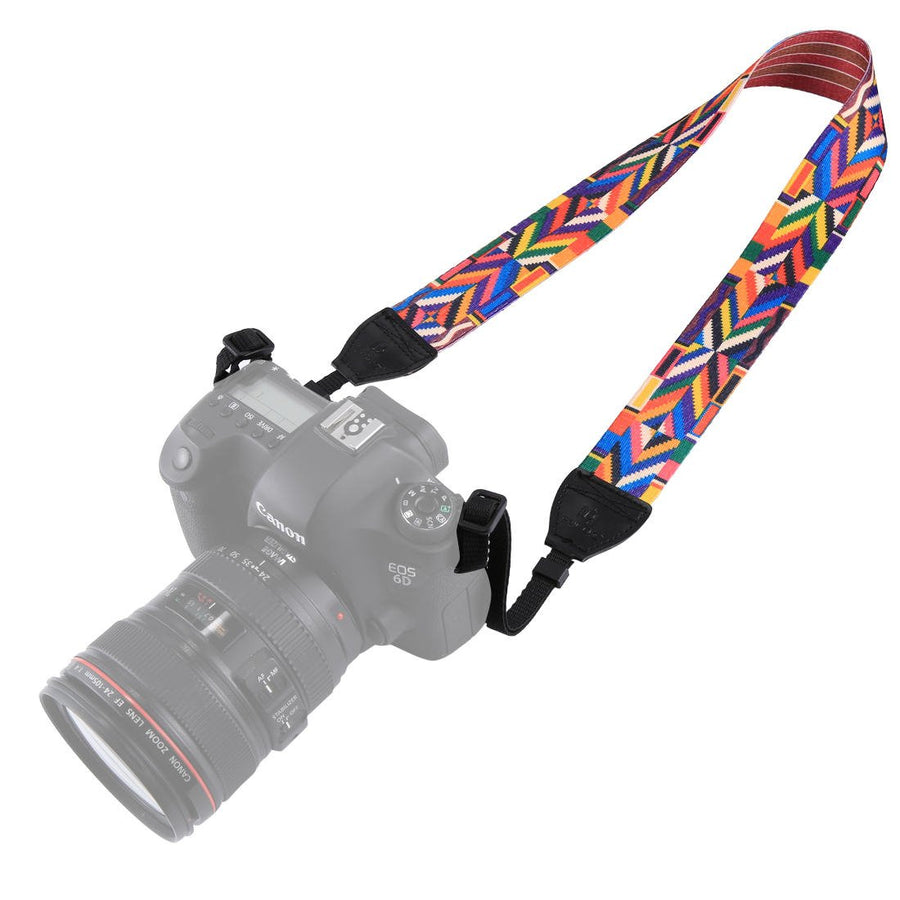 Retro Ethnic Style Multi-color Series Shoulder Neck Strap for SLR DSLR Cameras Red Image 1