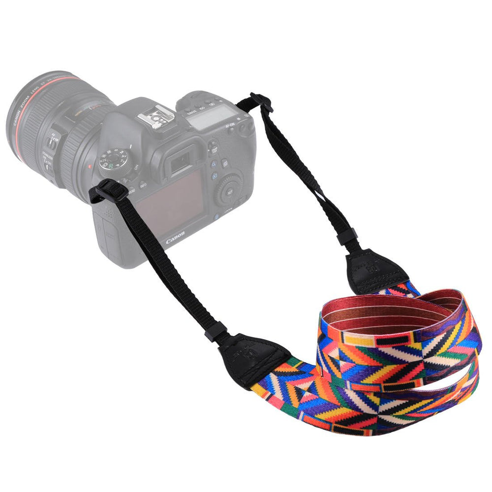 Retro Ethnic Style Multi-color Series Shoulder Neck Strap for SLR DSLR Cameras Red Image 2