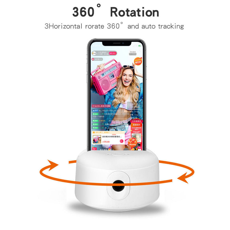 Smart Auto Face and Body Tracking Mobile Phone Holder 360 Rotation For Living Show Video Call E-class Livestream Free Image 6