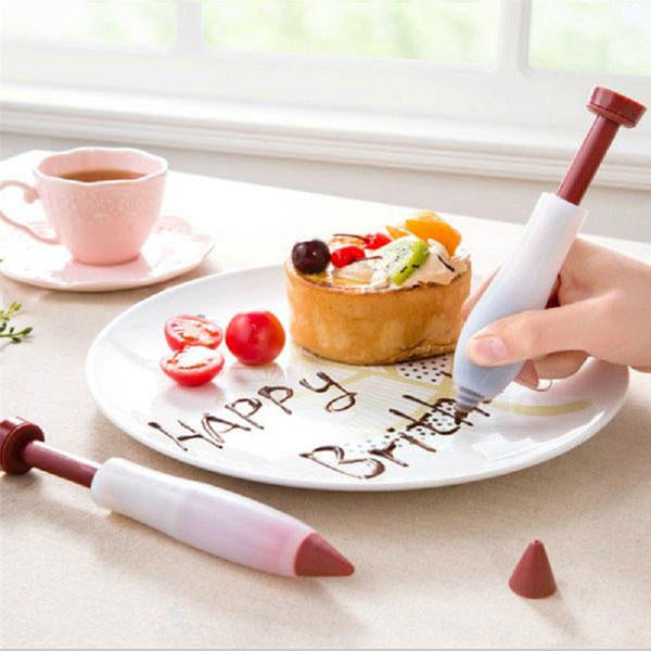 Silicone Cake Decorating Pen Dessert Pastry Cup Cake Ice Cream Biscuit Decoration Tool Baking Gadget Image 2