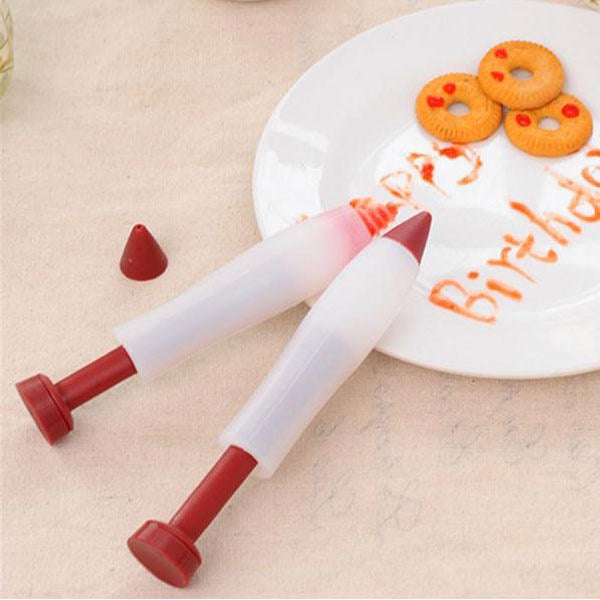 Silicone Cake Decorating Pen Dessert Pastry Cup Cake Ice Cream Biscuit Decoration Tool Baking Gadget Image 4