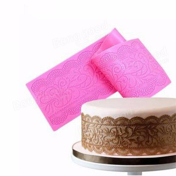 Silicone Cake Lace Mats Mold Fondant Cake Decorating Tools Wedding Flower Embossing Mould Image 1
