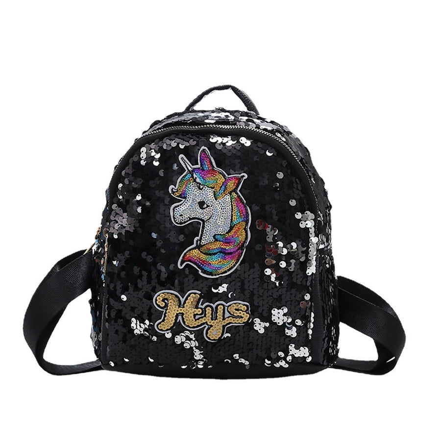 Sequin 3D Unicorn Pattern Backpack School Shopping Bag Rucksack Satchel DTTT Image 1