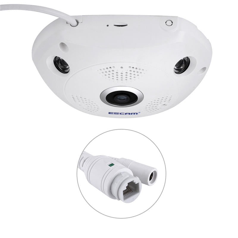 Shark QP180 960P IP WiFi Camera 360 Degree Fisheye Panoramic Infrared Support VR Camera Image 7