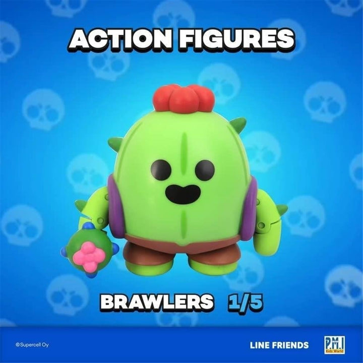 Brawl Stars Spike the Cactus Flower Fighter Plant Brawler Action Figure PMI International Image 4